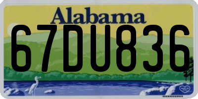 AL license plate 67DU836