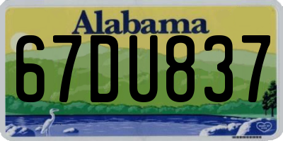 AL license plate 67DU837