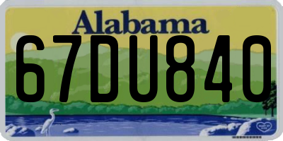 AL license plate 67DU840