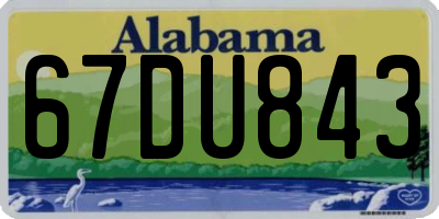 AL license plate 67DU843