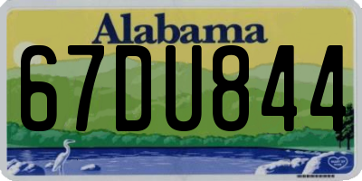 AL license plate 67DU844