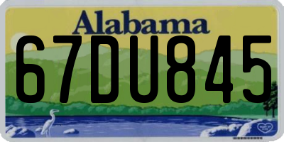 AL license plate 67DU845