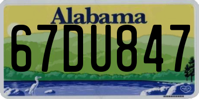 AL license plate 67DU847
