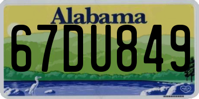 AL license plate 67DU849