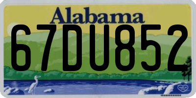 AL license plate 67DU852