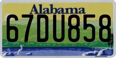 AL license plate 67DU858