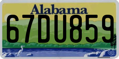 AL license plate 67DU859