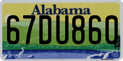 AL license plate 67DU860