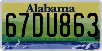 AL license plate 67DU863