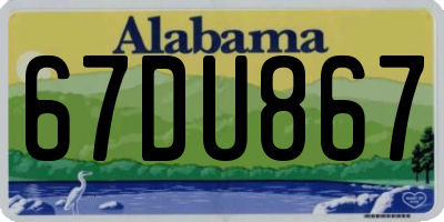 AL license plate 67DU867