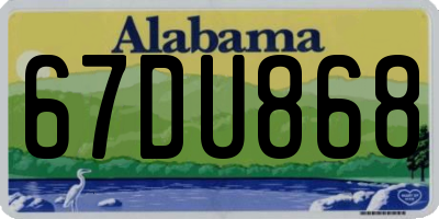 AL license plate 67DU868