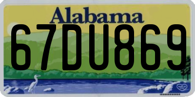AL license plate 67DU869