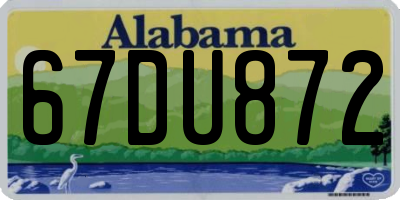 AL license plate 67DU872