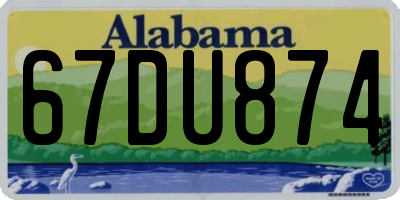AL license plate 67DU874
