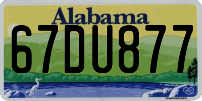 AL license plate 67DU877