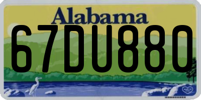 AL license plate 67DU880