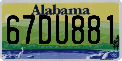 AL license plate 67DU881