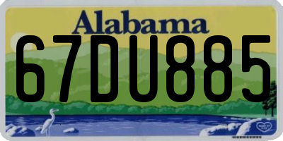 AL license plate 67DU885