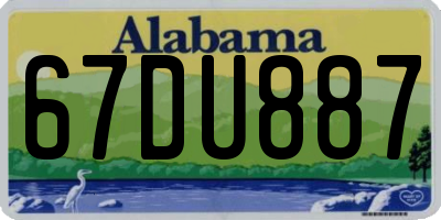AL license plate 67DU887