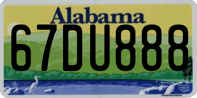 AL license plate 67DU888