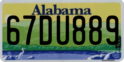 AL license plate 67DU889