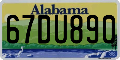 AL license plate 67DU890
