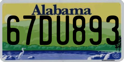 AL license plate 67DU893