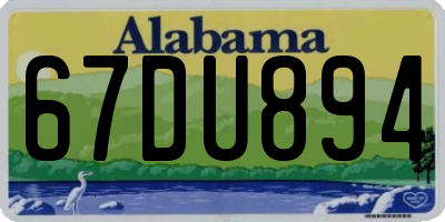 AL license plate 67DU894