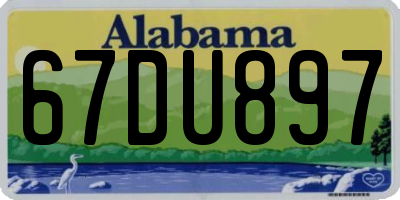 AL license plate 67DU897