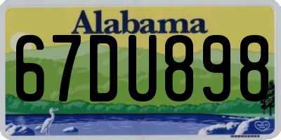 AL license plate 67DU898