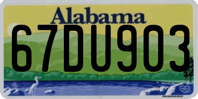 AL license plate 67DU903