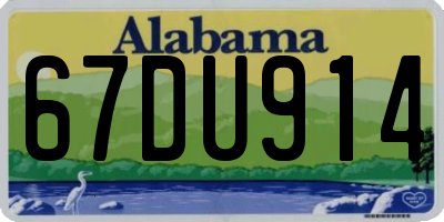 AL license plate 67DU914