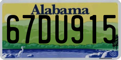 AL license plate 67DU915