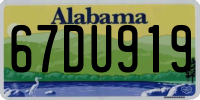 AL license plate 67DU919