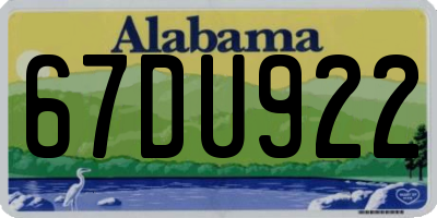 AL license plate 67DU922
