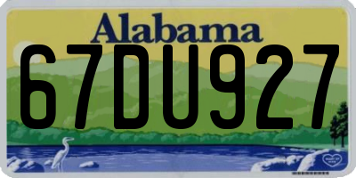 AL license plate 67DU927
