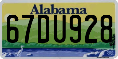 AL license plate 67DU928