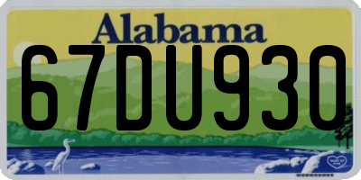 AL license plate 67DU930