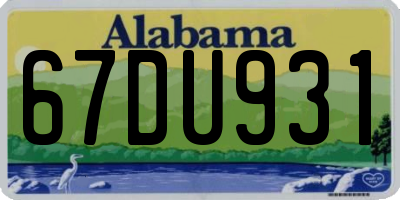 AL license plate 67DU931