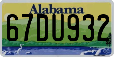 AL license plate 67DU932