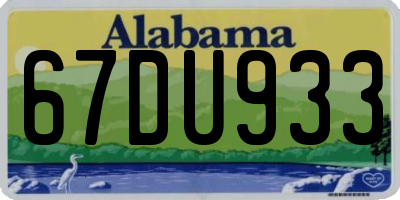 AL license plate 67DU933