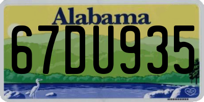 AL license plate 67DU935