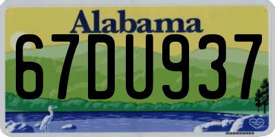 AL license plate 67DU937