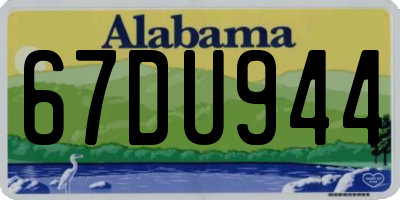 AL license plate 67DU944