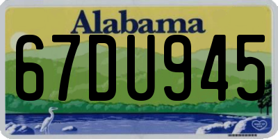 AL license plate 67DU945