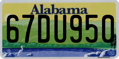 AL license plate 67DU950