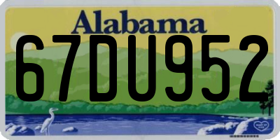 AL license plate 67DU952