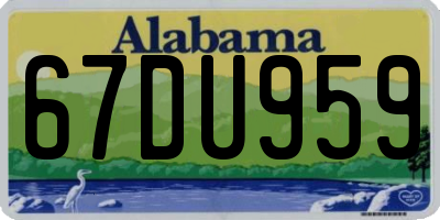 AL license plate 67DU959
