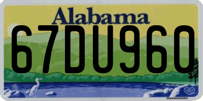 AL license plate 67DU960