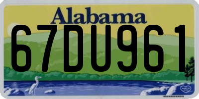 AL license plate 67DU961